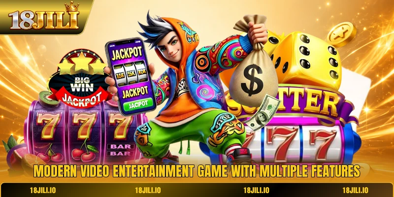 Modern video entertainment game with multiple features