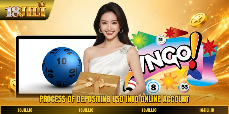 Process of depositing usd into online account