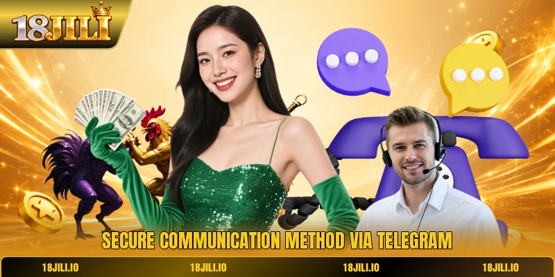 Secure communication method via telegram